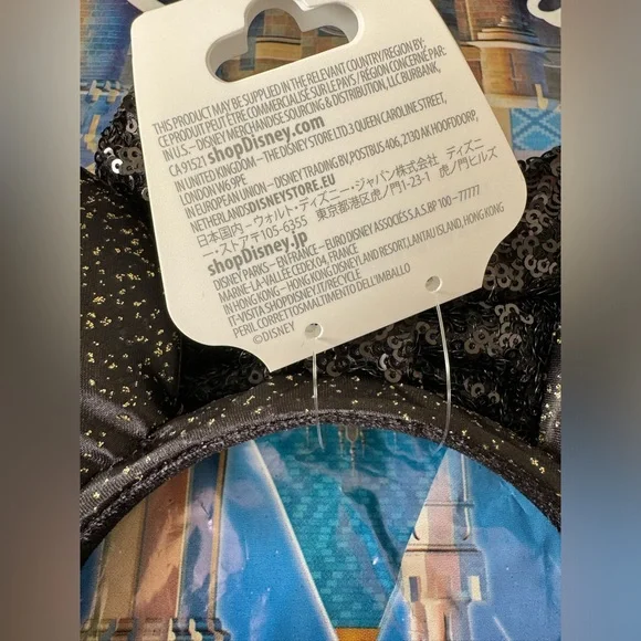 SOLD - Disney Parks Black And Gold Cinderella’s Castle Minnie Ears Headband (OS) - Picture 11 of 13